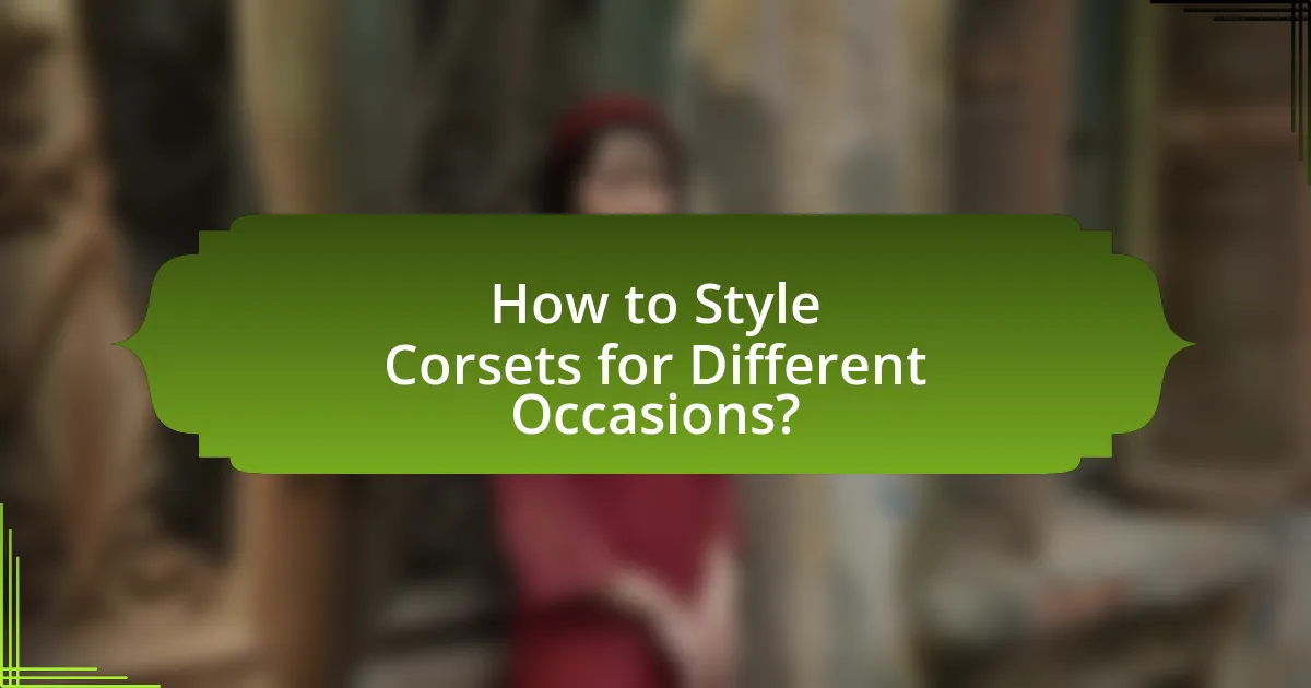 How to Style Corsets for Different Occasions?