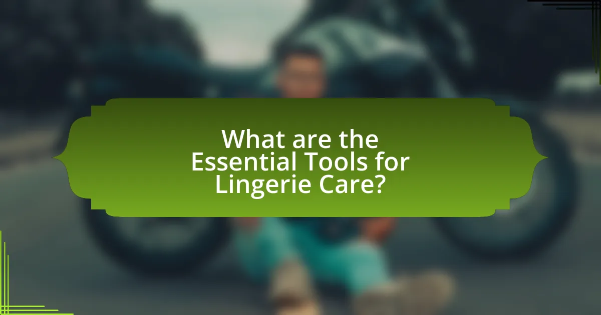 What are the Essential Tools for Lingerie Care?
