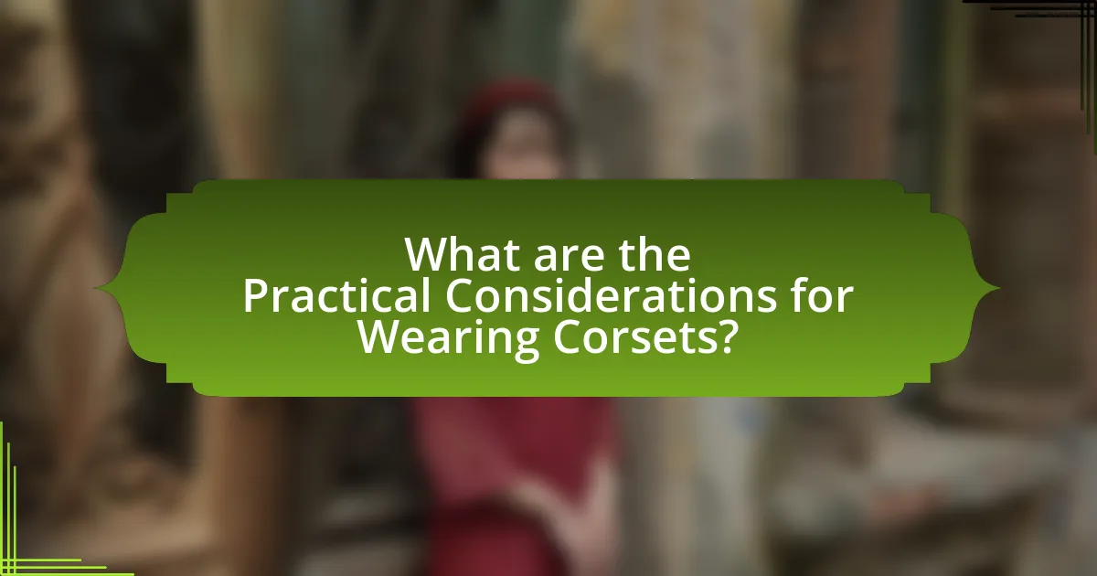 What are the Practical Considerations for Wearing Corsets?