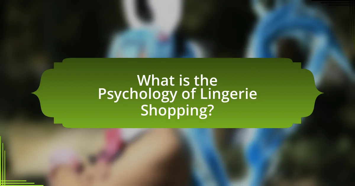 What is the Psychology of Lingerie Shopping?